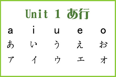 日语五十音图发音学习之「あ行」